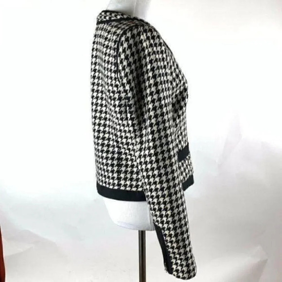 Venus blazer 8 houndstooth 20% wool zip pockets - Picture 6 of 8
